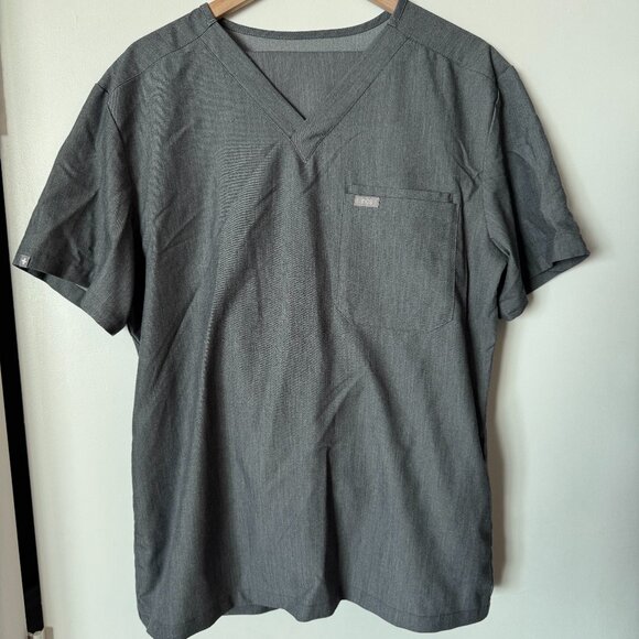 FIGS Leon Top and Tansen Jogger Scrub Set - Charcoal - Picture 1 of 3